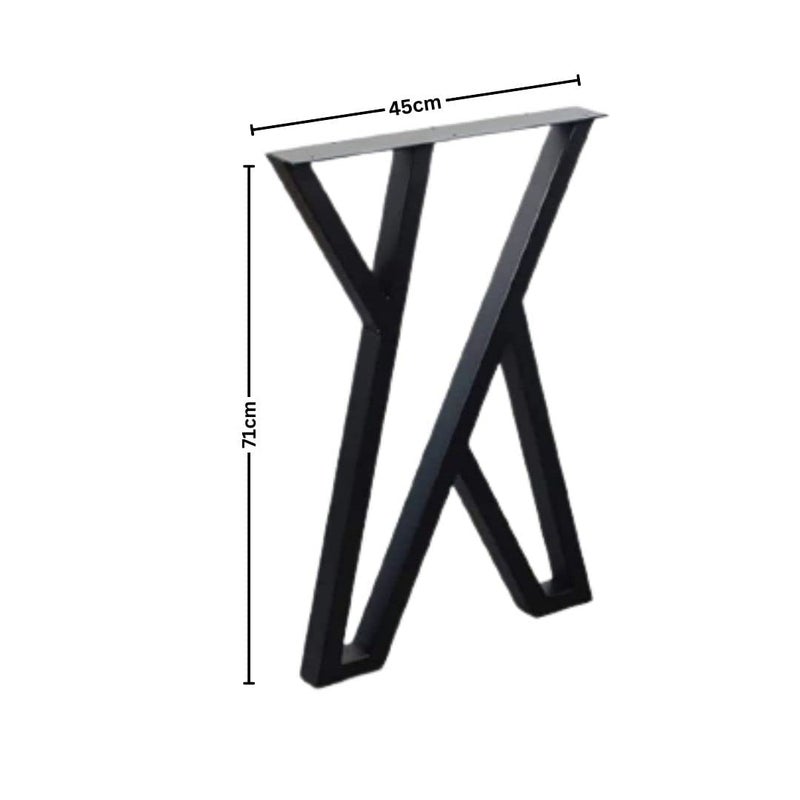 ZITONIOM Metal Table Legs Heavy Duty Desk Legs Furniture Legs for Dining Table Cast Iron Legs Computer Desk Legs Office Desk Legs AShape Leg A_ShapeCross_Ladies_Shape - Image 4