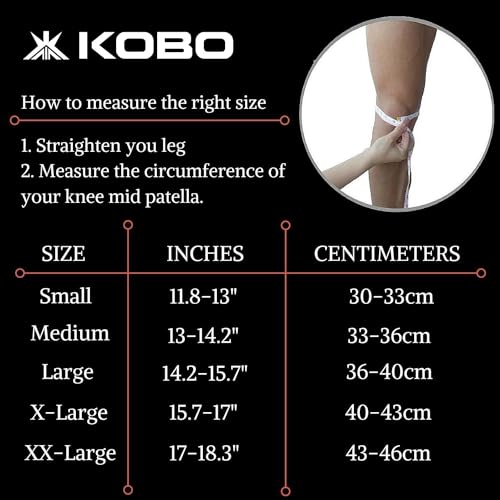 Kobo Knee Sleeves 7mm Knee Support Neoprene for Weight Lifting, Gym, Cross Training,Fitness, Squats, Powerlifting - (1 Piece) - Image 4