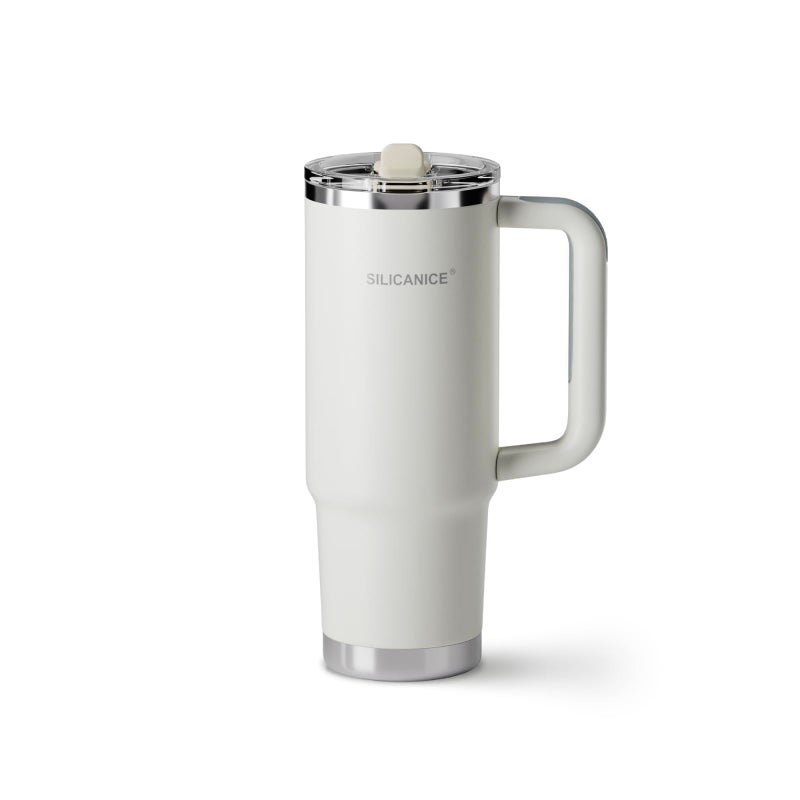 SILICANICE Easy Clean Pro Tumbler - 30 Oz Water Bottle With Handle & Quick-Disassemble Flip Straw  Leak Resitance Double Wall Insulated Stainless Steel  Dishwasher Safe  Bpa-Free Gifts For Women & Men - Image 1