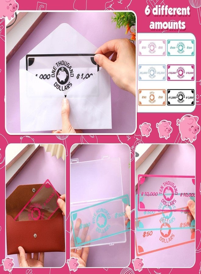 Threehoney 50 Pcs Pig Cash Stuffing Placeholder for Envelopes Binder Pocket Cash Stuffing Cash Placeholder Cash Envelope Place Holder for 100 Envelopes Money Saving Challenge - Image 3