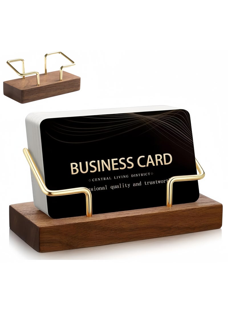 Wooden business card stand wooden business card display stand business card stand, suitable for office, personal office, work - Image 1