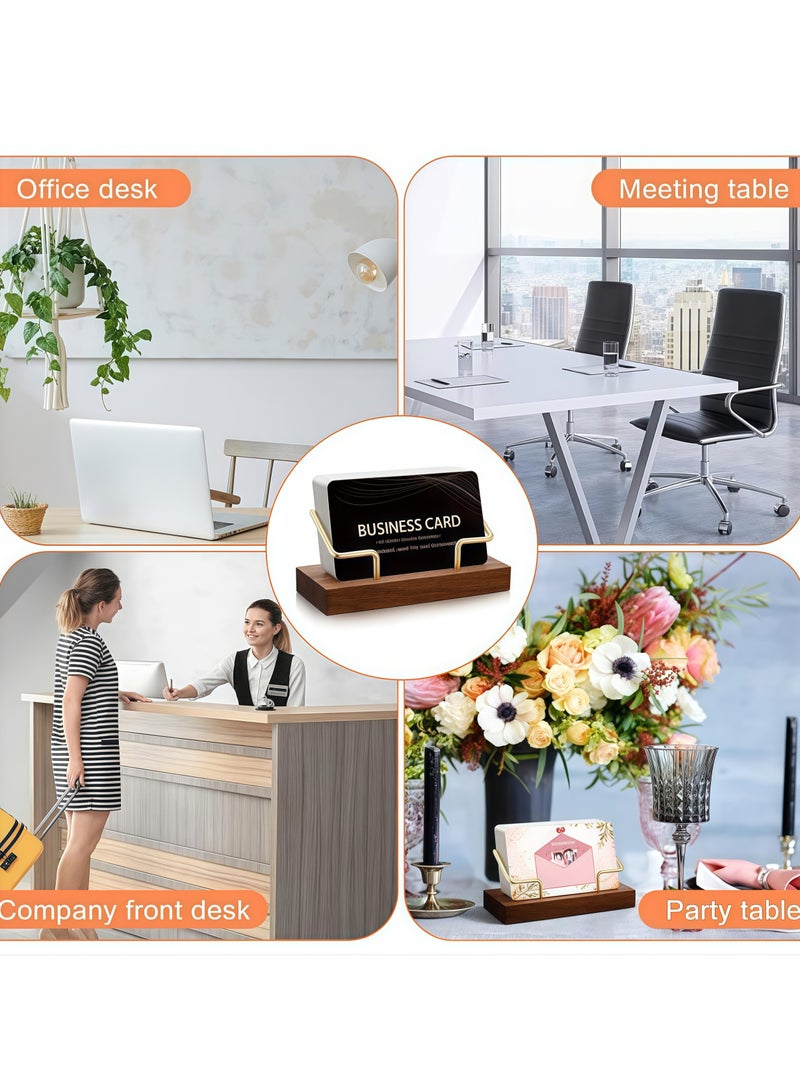 Wooden business card stand wooden business card display stand business card stand, suitable for office, personal office, work - Image 5