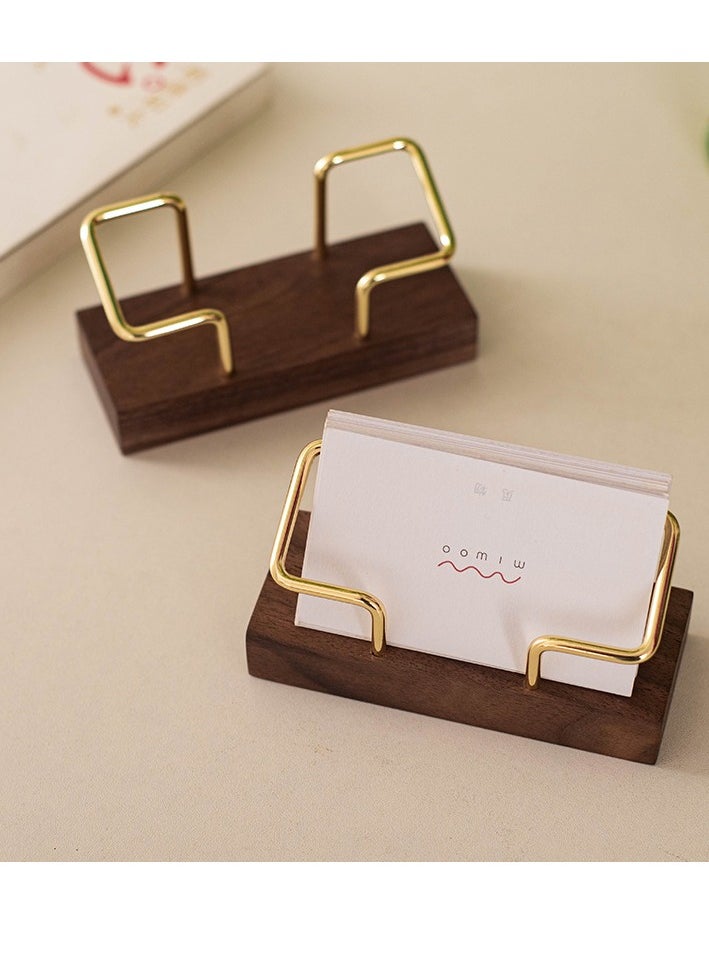 Generic Wooden business card stand wooden business card display stand business card stand, suitable for office, personal office, work  - Image 1