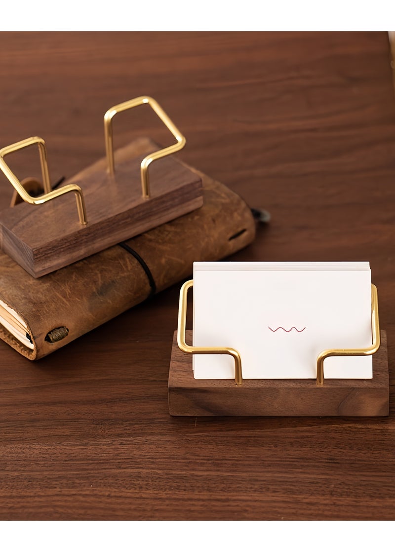 Generic Wooden business card stand wooden business card display stand business card stand, suitable for office, personal office, work  - Image 2