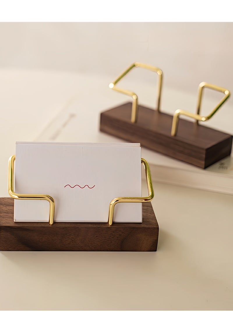 Generic Wooden business card stand wooden business card display stand business card stand, suitable for office, personal office, work  - Image 3