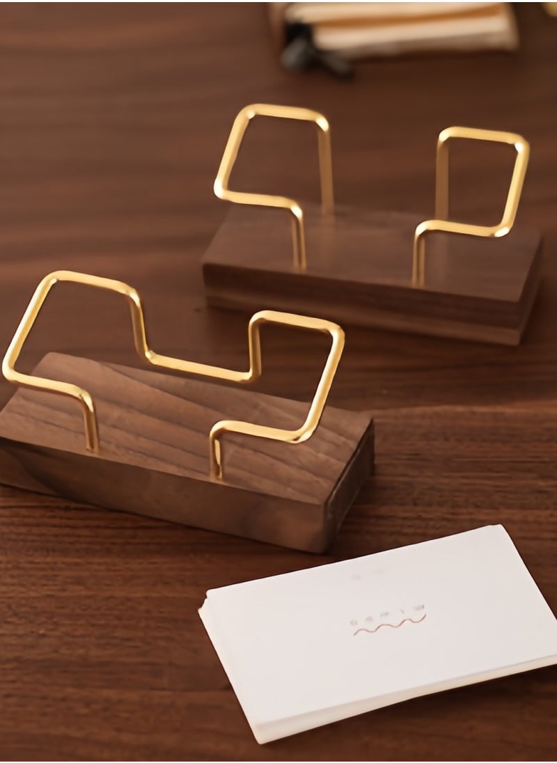 Generic Wooden business card stand wooden business card display stand business card stand, suitable for office, personal office, work  - Image 4