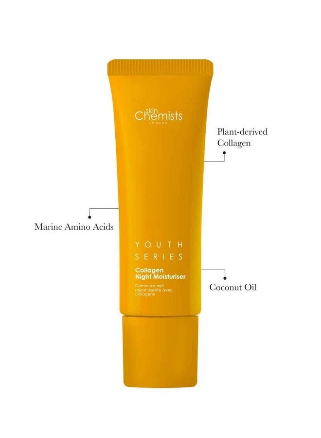 Skin Chemists Collagen Anti Aging Night Moisturiser | Anti Aging Skin Care Face Moisturiser Cream Enriched with Plant-Based Collagen, Marine Amino Acids & Coconut Oil - Daily Anti Aging Skin care 50ml - Image 2