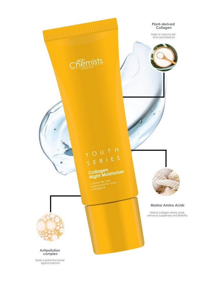 Skin Chemists Collagen Anti Aging Night Moisturiser | Anti Aging Skin Care Face Moisturiser Cream Enriched with Plant-Based Collagen, Marine Amino Acids & Coconut Oil - Daily Anti Aging Skin care 50ml - Image 4