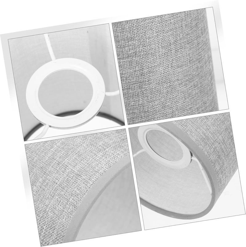 klarako 2pcs Simple Lampshade Washable Chandelier and Handcrafted Cylinder for Hand Drum Small Transitional Household Beige Desk Style Lampshades Candle Grey Crafted Guard Shade Lamp in - Image 4