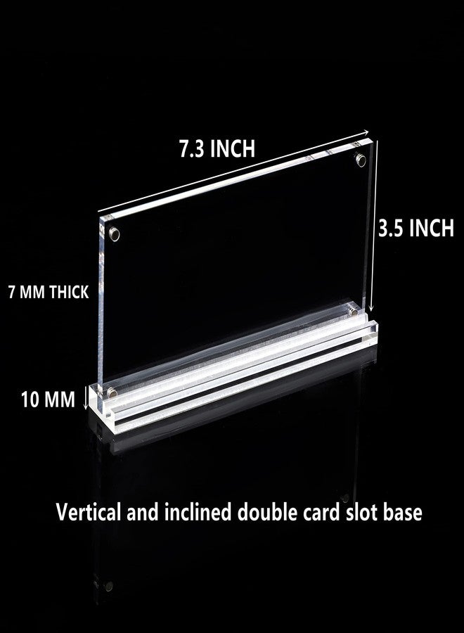 IEEK Acrylic Dollar Bill Display Case Dollar Frame Clear Paper Money Holders Currency Ticket Protector Paper Money Frame for Bill Collectors,7.3 x 3.5 Inch,4 Pack - Image 2
