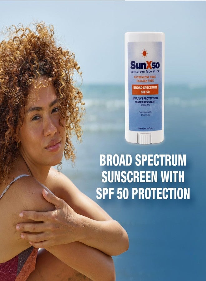 CoreTex Sun X 50 SPF Broad Spectrum Sunscreen Face Stick - 0.5oz Travel Size Stick of Paraben, Oxybenzone, Octinoxate, & Oil Free Sunscreen - No White Cast, Water & Sweat Resistant Up to 80 Minutes - Image 2