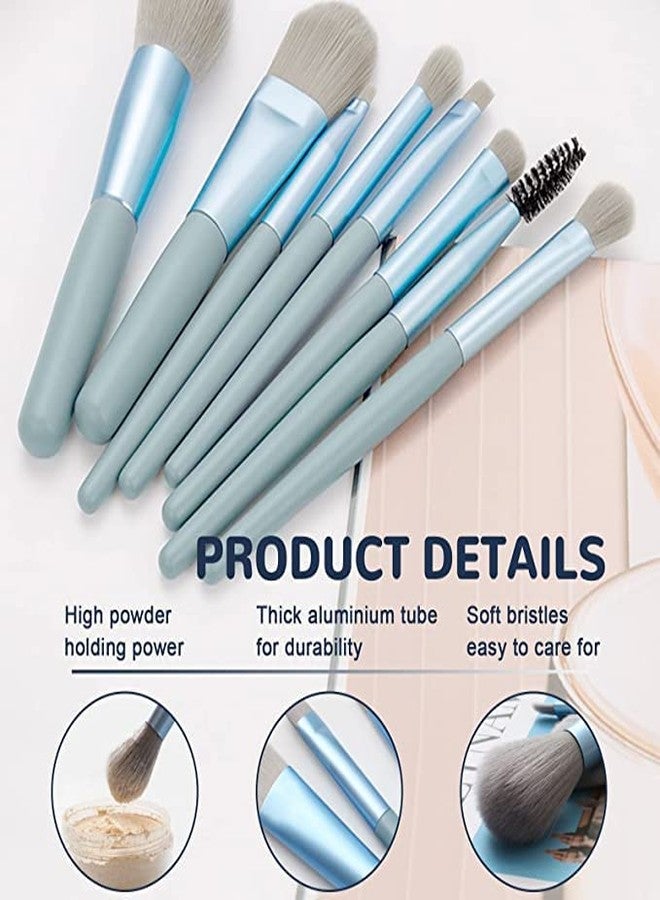 Zorzel 8 pcs Makeup Brushes Set, Premium Synthetic Foundation Brushes Blending Face Powder Eye Shadow Concealer Eyeliner Brushes Makeup Brushes Tool Kit - Multicolor - Image 2