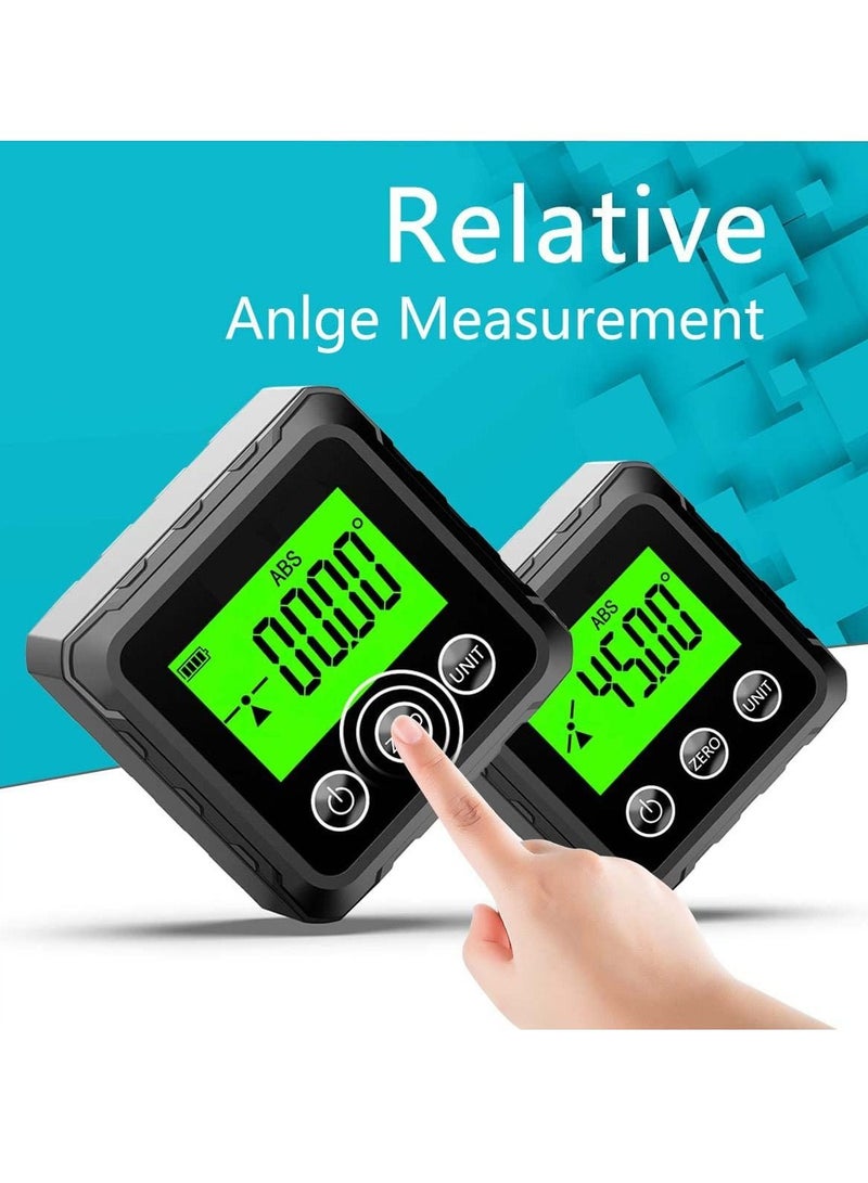 Excefore Magnetic Digital Angle Finder, Compact LED Digital Angle Gauge & Level Tool, Measures 4 of 90 Degree Ranges, Essential Woodworking, Electrical, Plumbing & Carpenter Tools  - Image 4
