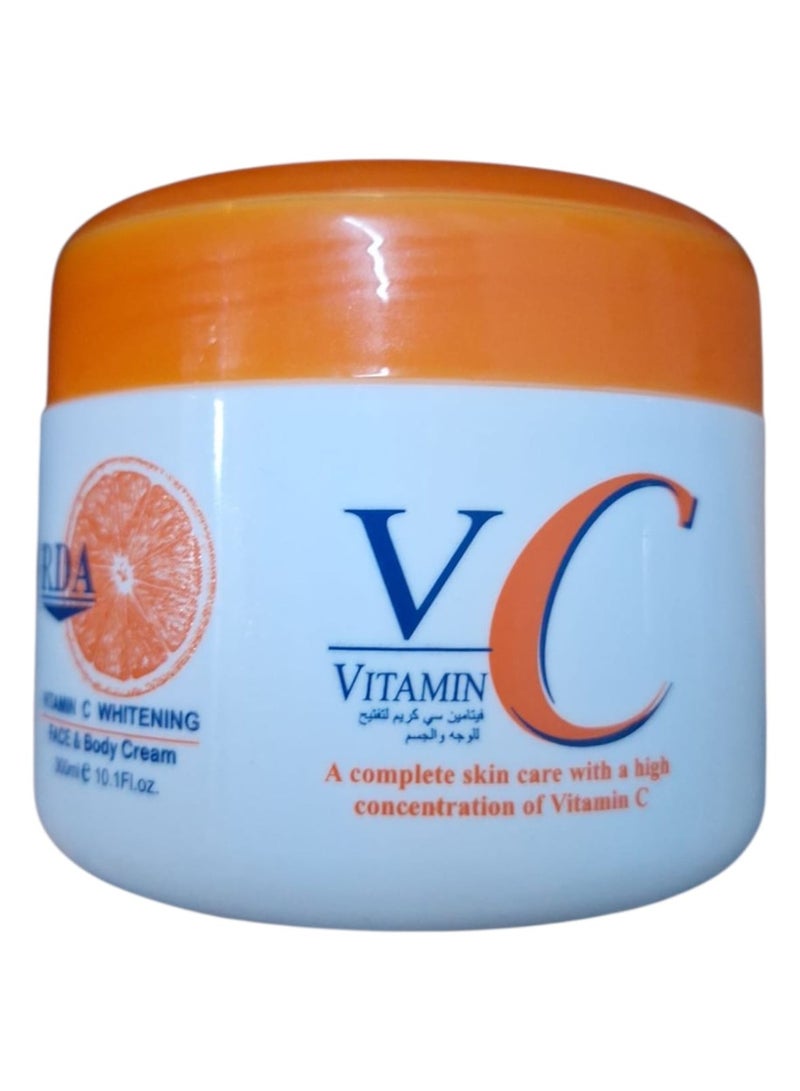 كريم تبييض الوجه والجسم بفيتامين سي 300 مل