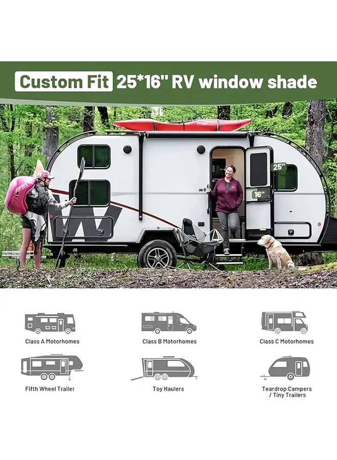 RV Door Window Shade Cover 16x24.75 Inch Privacy Sunshade Easy Installation 1pc - Image 3