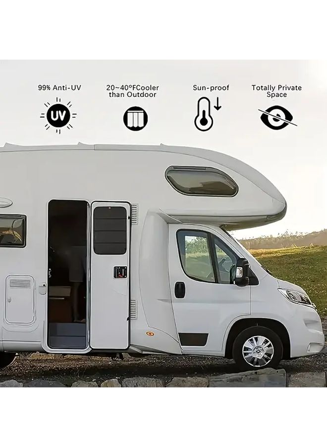RV Door Window Shade Cover 16x24.75 Inch Privacy Sunshade Easy Installation 1pc - Image 5