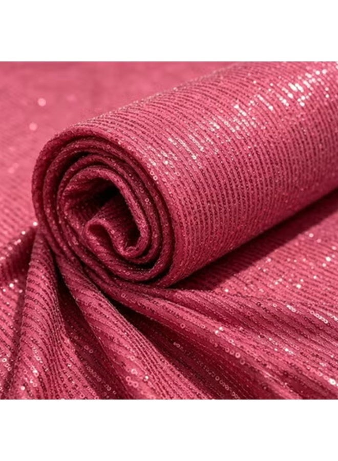Sequin Tulle Mesh Fabric, Size 3 Meters × 1.30 Meters Width – Soft, Beautiful, Smooth & Elegant Material for Dress, Blouse, Shirt, Craft and Embroidery – Red - Image 4