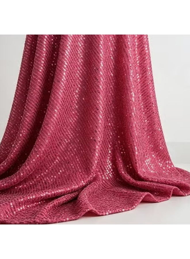 Sequin Tulle Mesh Fabric, Size 3 Meters × 1.30 Meters Width – Soft, Beautiful, Smooth & Elegant Material for Dress, Blouse, Shirt, Craft and Embroidery – Red - Image 5