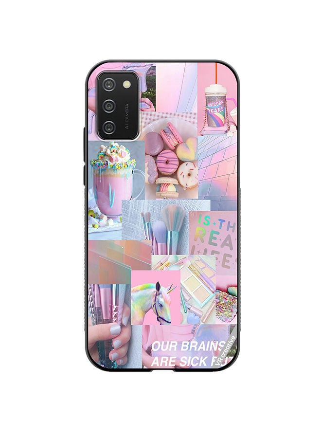 VR CREATIVE Protective Case Cover For Samsung Galaxy A03s Pink Design College Design Multicolour - Image 1
