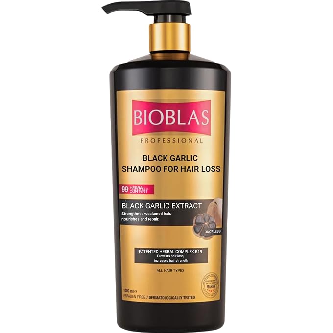BIOBLAS Anti Hair Loss Black Garlic Shampoo 1000ML - Image 1