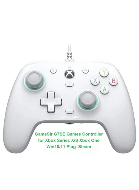 Professional Gamepad GameSir G7se Wired Game Controllers for Xbox Series X/S, Xbox One, Windows 10/11 Plug Steam and Play Gaming Gamepad with Hall Effect Joysticks/Hall Trigger White