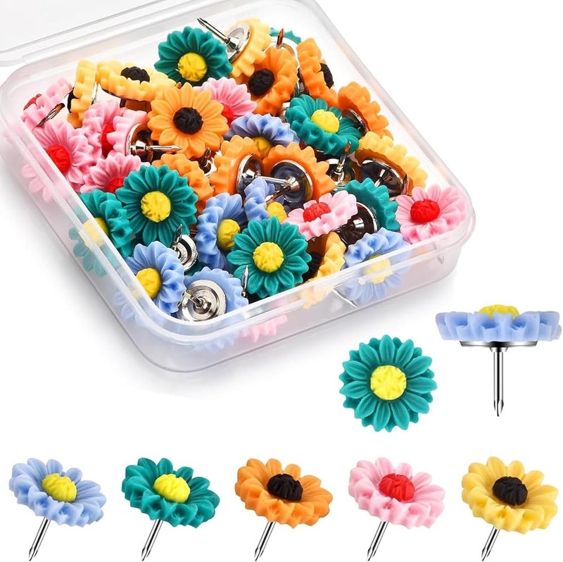 Flower Decorative Nails – 40 Nails per Box, Rose Gold, for Furniture, DIY, Craft, Upholstery