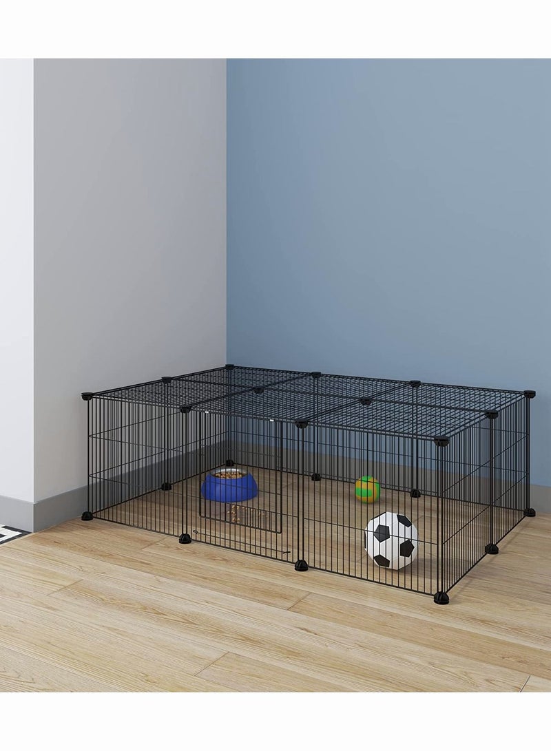 DIY Metal Mesh Encryption Heightened Pet Fence Suitable for Small Animals Rabbits Vulgar Cats Detachable Portable Pet Cages - Image 5
