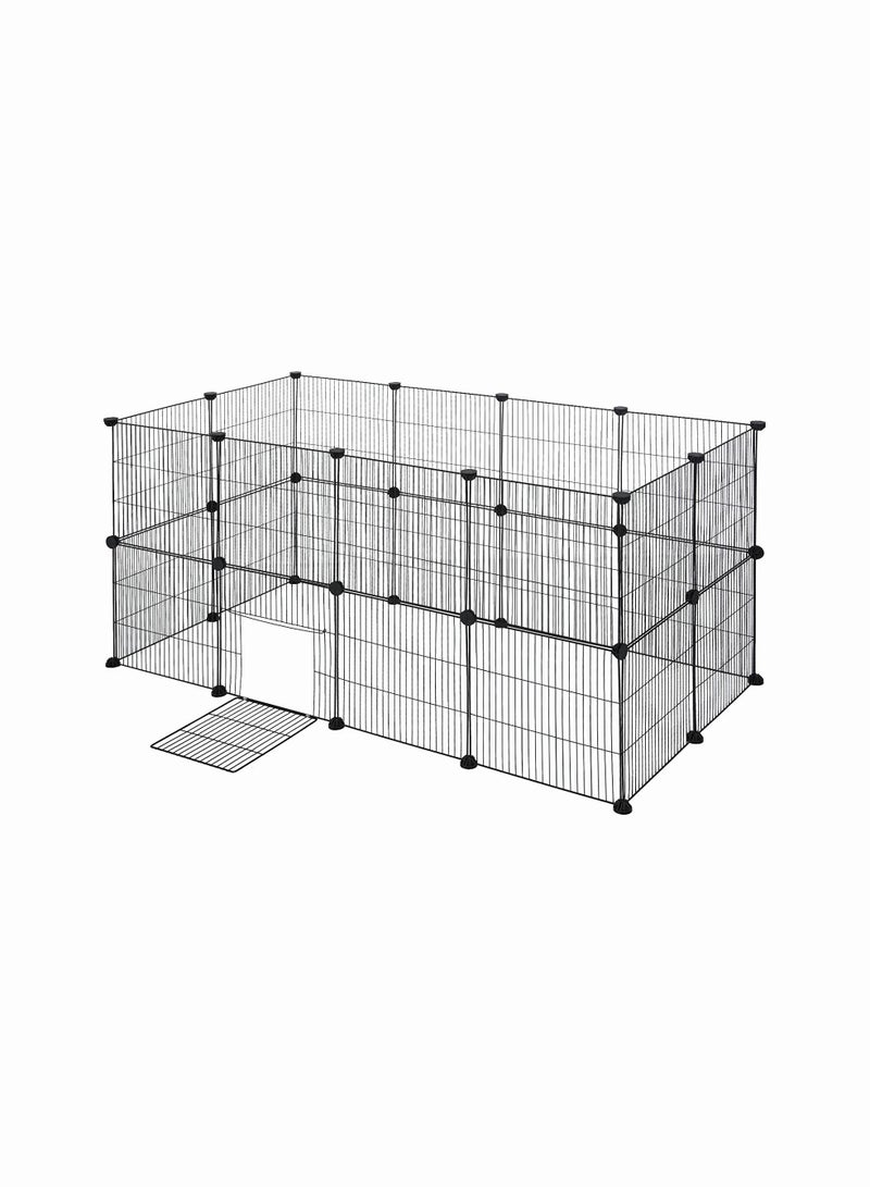 DIY Metal Mesh Encryption Heightened Pet Fence Suitable for Small Animals Rabbits Vulgar Cats Detachable Portable Pet Cages - Image 2
