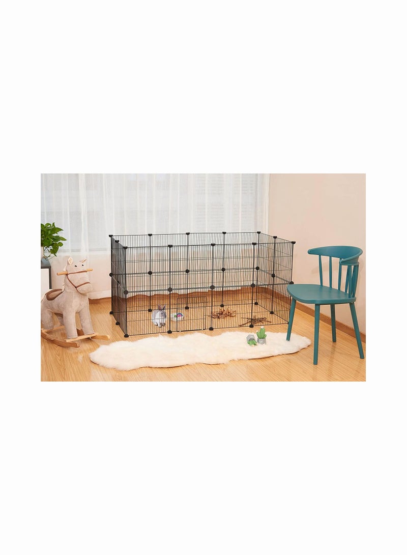 DIY Metal Mesh Encryption Heightened Pet Fence Suitable for Small Animals Rabbits Vulgar Cats Detachable Portable Pet Cages - Image 4