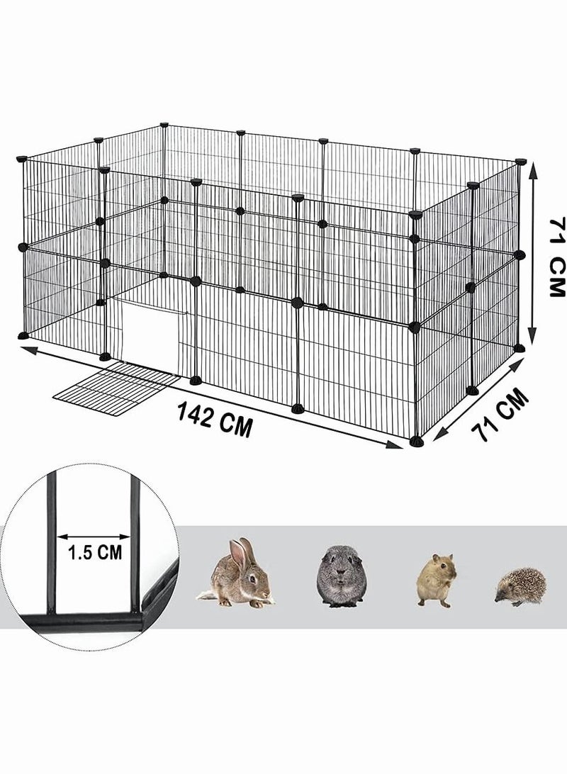 DIY Metal Mesh Encryption Heightened Pet Fence Suitable for Small Animals Rabbits Vulgar Cats Detachable Portable Pet Cages - Image 3