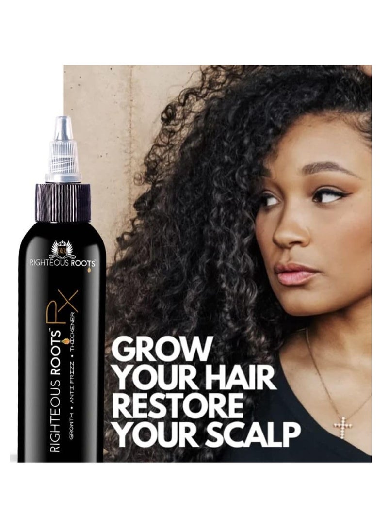 RIGHTEOUS ROOTS Righteous Roots Rx Hair Oil for Hair Growth, Anti Frizz and Thickener Best for Curly, Wavy Natural Hair and Beards. 4fl oz (Previously known as Hair RX)  - Image 2