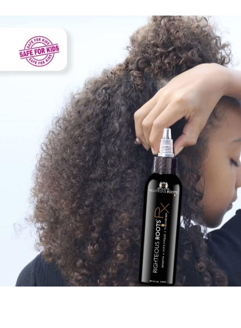 RIGHTEOUS ROOTS Righteous Roots Rx Hair Oil for Hair Growth, Anti Frizz and Thickener Best for Curly, Wavy Natural Hair and Beards. 4fl oz (Previously known as Hair RX)  - Image 4