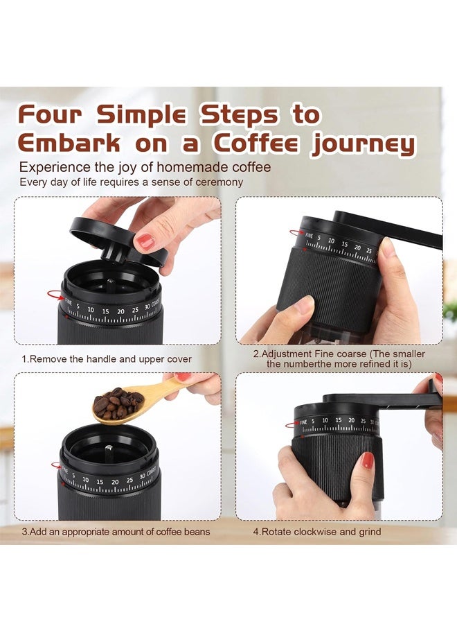 هومستر طاحونة القهوة اليدوية ، 40g القدرة ، 35 إعدادات قابلة للتعديل الخشنة إلى الدقيقة ، طاحونة اليد المحمولة للإسبريسو ، الصحافة الفرنسية ، المدمجة والهادئة للاستخدام المنزلي للإسبريسو ، التخييم - Image 3