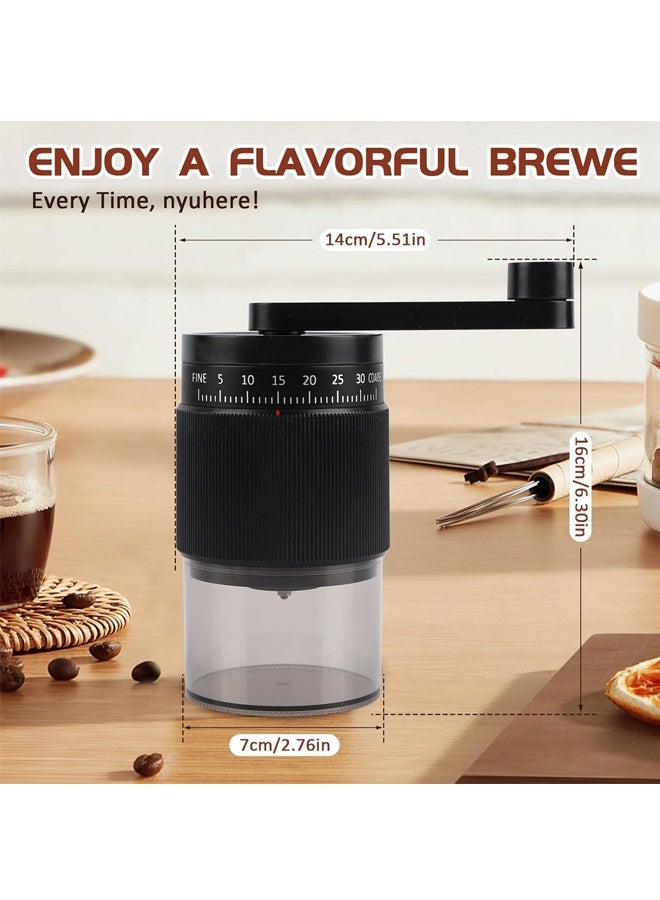 هومستر طاحونة القهوة اليدوية ، 40g القدرة ، 35 إعدادات قابلة للتعديل الخشنة إلى الدقيقة ، طاحونة اليد المحمولة للإسبريسو ، الصحافة الفرنسية ، المدمجة والهادئة للاستخدام المنزلي للإسبريسو ، التخييم - Image 4