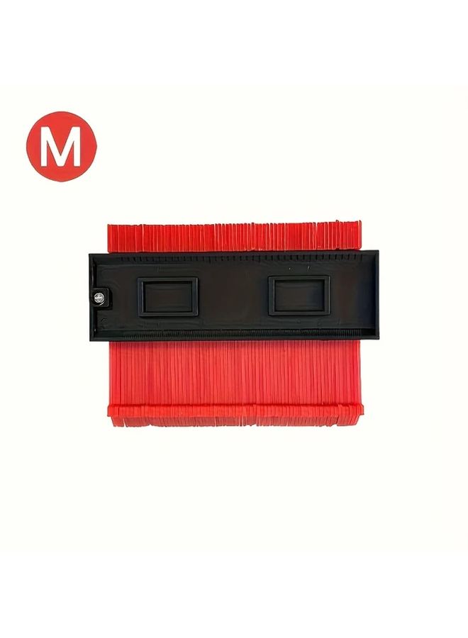 Red Dual Scale Contour Ruler Tool 6 and 10 Inch Woodworking Edge Guide for Precision Cutting Shaping - Image 3
