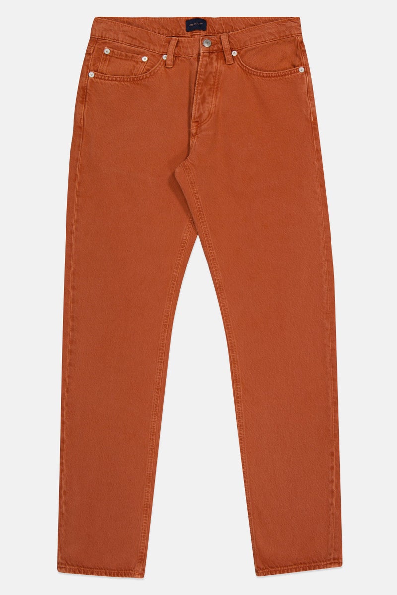 GANT Men Regular Fit Wash Non-Stretchable Denim, Rust - Image 2