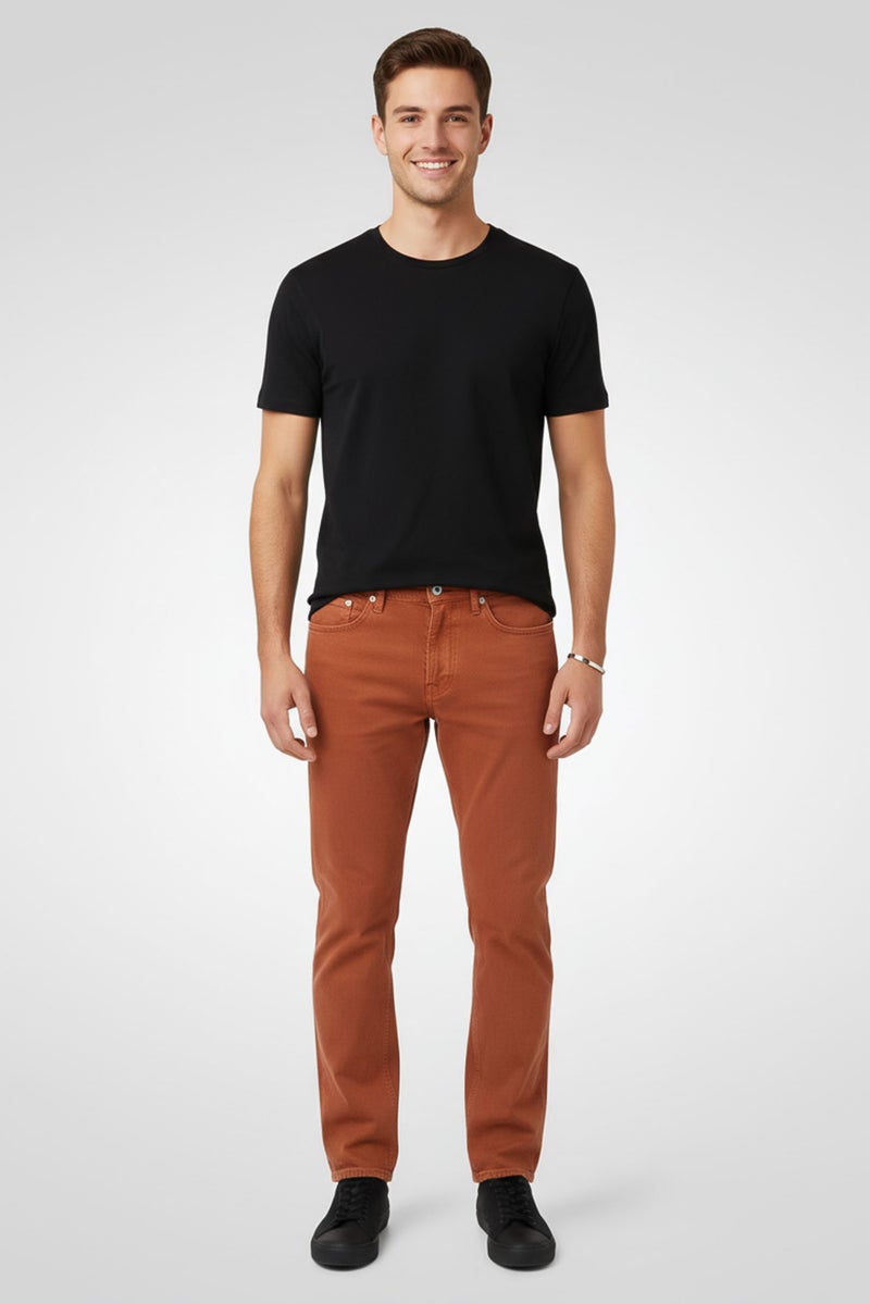 GANT Men Regular Fit Wash Non-Stretchable Denim, Rust - Image 1