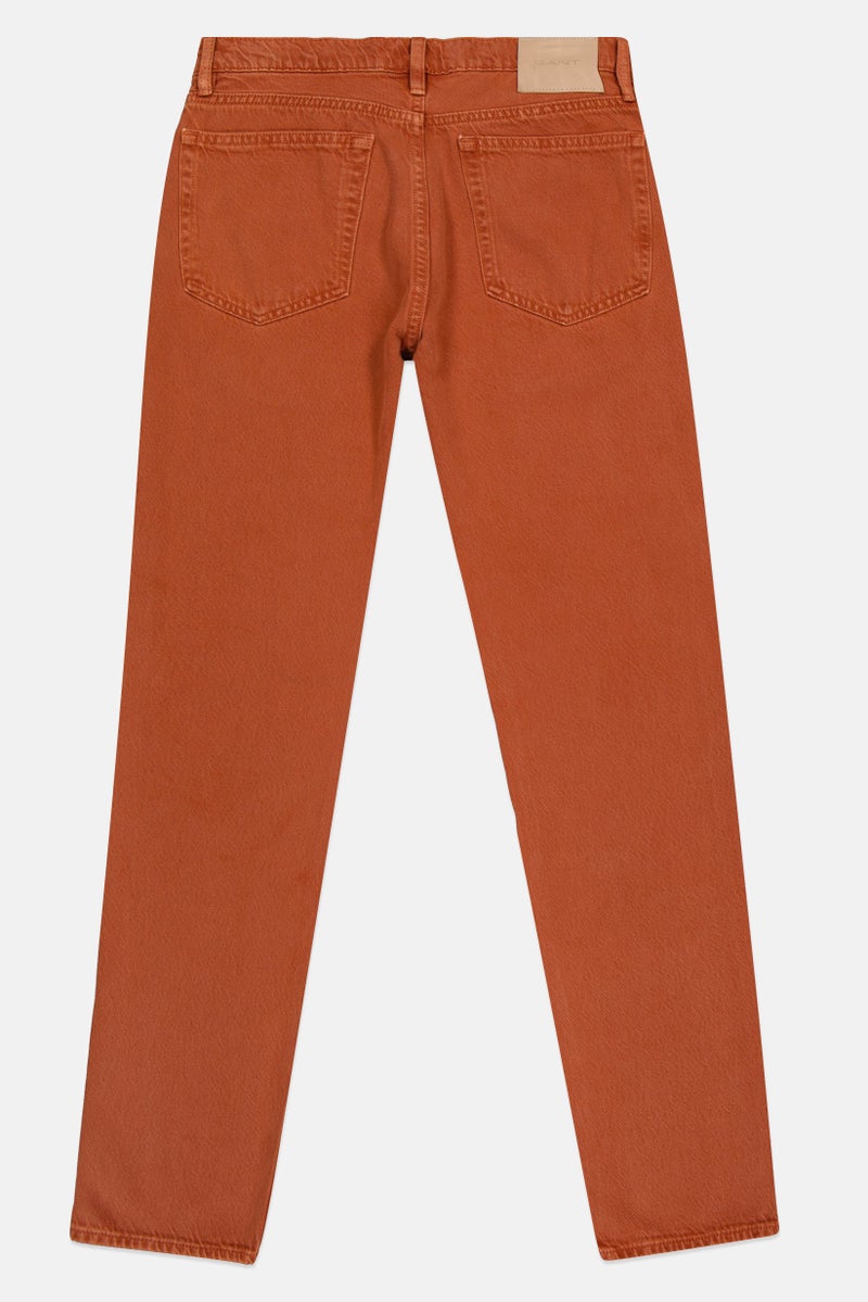 GANT Men Regular Fit Wash Non-Stretchable Denim, Rust - Image 3