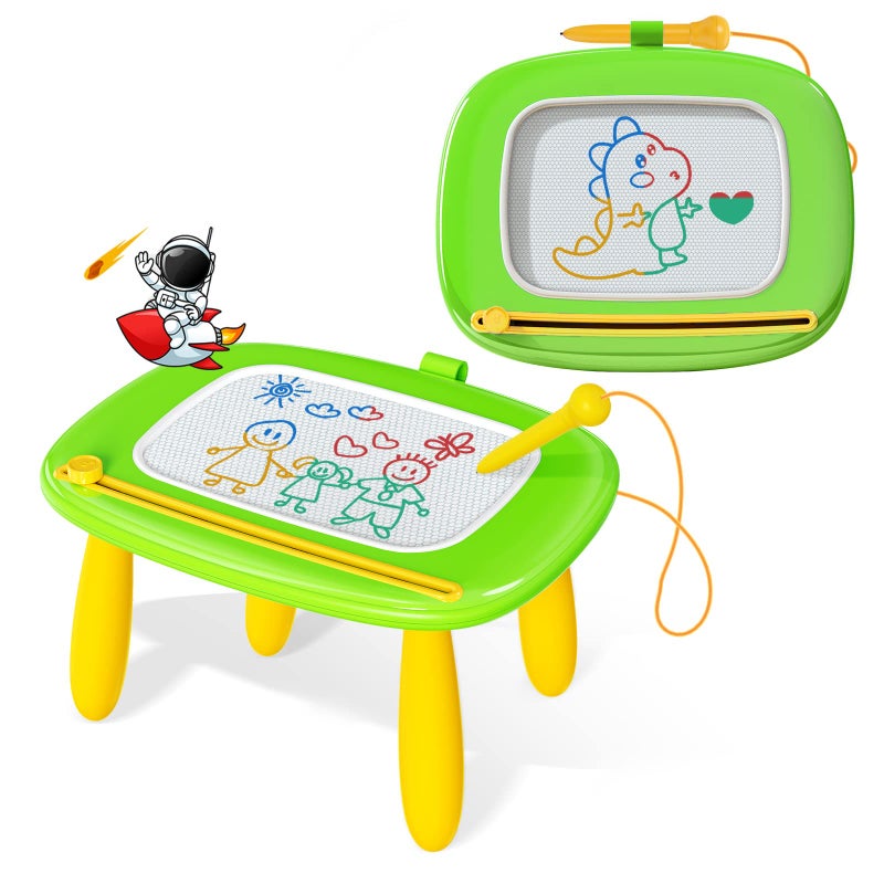 Kikidex Magnetic Drawing Board, Toddler Girl Toys for 1-2 Year Old, Doodle Board Pad Learning and Educational Toys for 1 2 3 Year Old Baby Kids Birthday Gift(Green) - Image 1