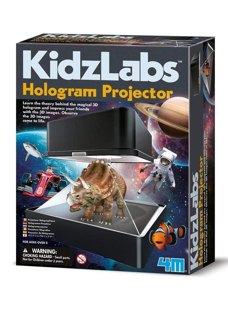 4M KidzLabs Hologram Projector – Build a Real 3D Hologram Viewer and Explore Light & Reflection | STEM Optical Science Kit for Kids Ages 8+ | 00-03394 - Image 1