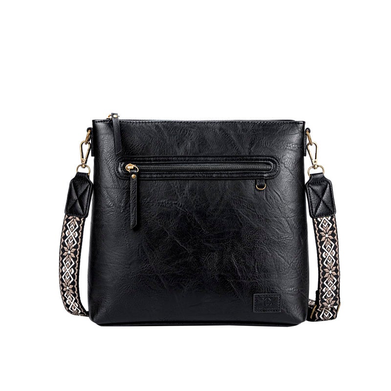 Pomelo Best Crossbody Bags for Women Trendy Vegan Leather Hobo Handbags Fashion Shoulder Purse Black - Image 1