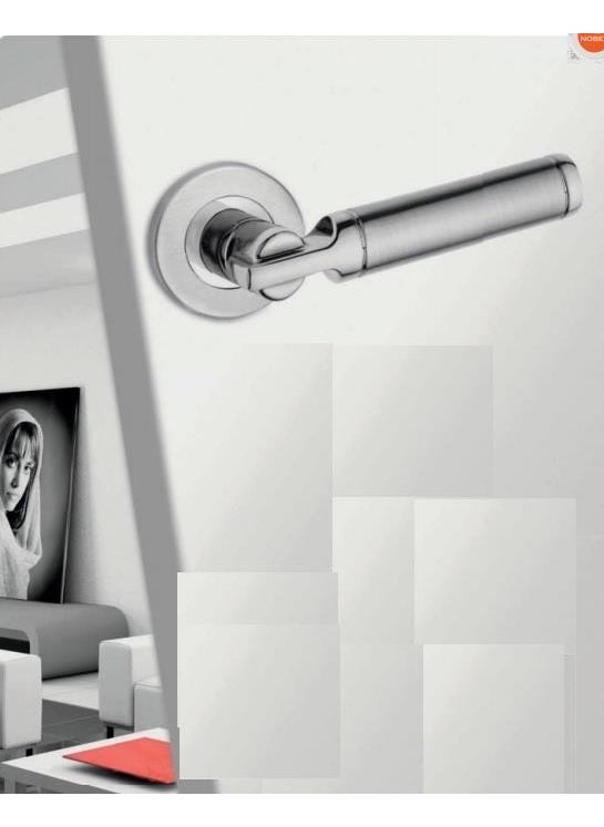 Nobel Door Handle Rosette Verda Yale Nickel Inox  - Image 1