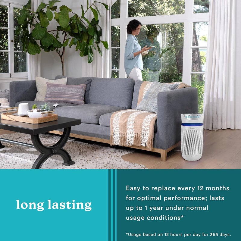 هوميديكس بديل فلتر جهاز تنقية الهواء من نوع HEPA ثلاثي الوظائف من TotalClean، متوافق مع أجهزة تنقية الهواء AP-T20 وAP-T20WT وAP-T22، يلتقط الجسيمات المجهرية المحمولة في الهواء - Image 5