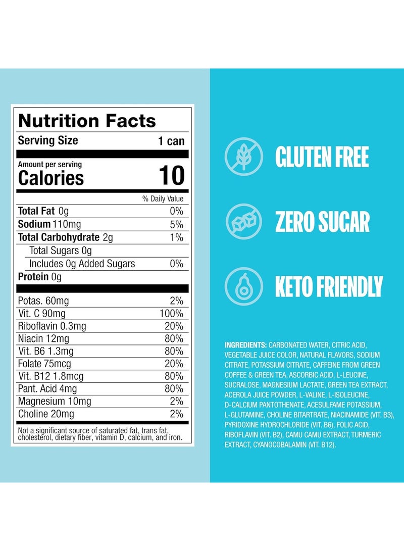 ZOA Tropical Punch Zero Sugar Vitamins Antioxidants Electrolytes Natural Caffeine Energy Drink - Image 2