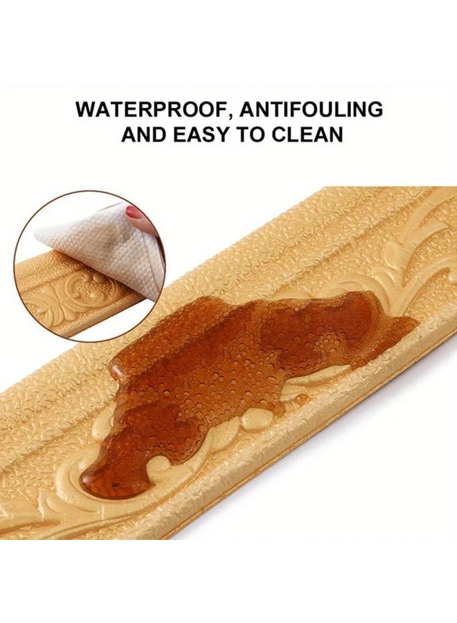 White Self Adhesive 3D Wall Trim Foam Tape Waterproof Peel Stick Baseboard Border - Image 5