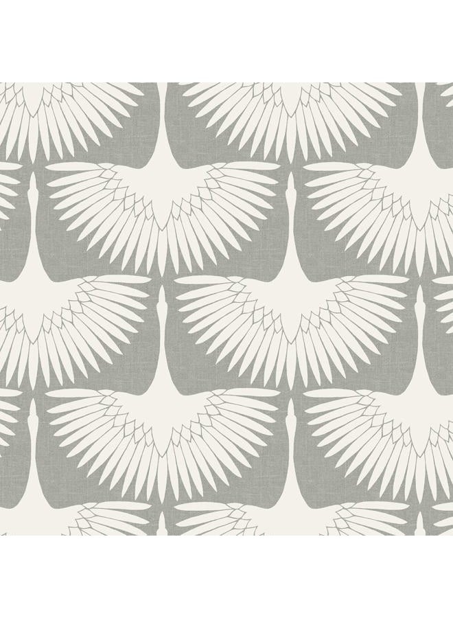 Tempaper x Genevieve Gorder Chalk Feather Flock Removable Peel and Stick Wallpaper, 20.5 in X 16.5 ft, Made in the USA - Image 1