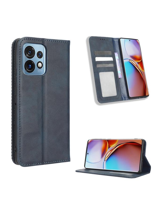 اس-توب جراب لهاتف Motorola Moto X40 Pro مصنوع من الجلد بمشبك مغناطيسي بتصميم كلاسيكي - Image 1