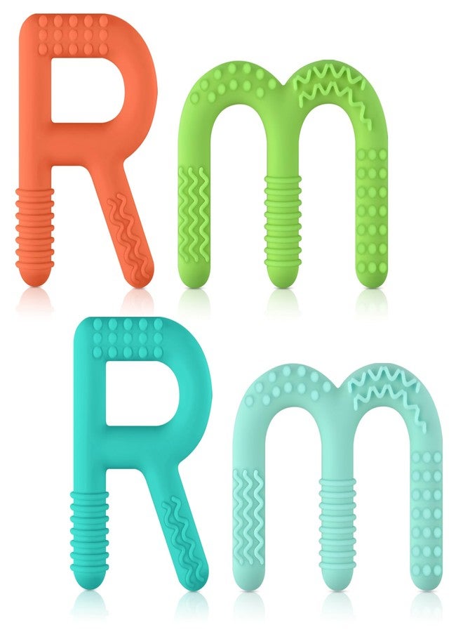 ERKOON 4 Pack Sensory Chew Toys, Food Grade Silicone Oral Motor Chewy Tubes for Autism ADHD SPD, Extra Tough Textured Teething Sticks, Special Needs Fidget Tools for Kids - Image 1