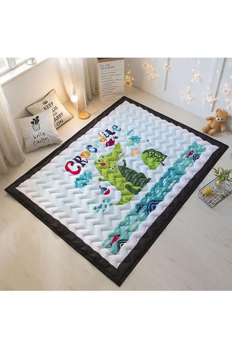 Soft Thick Baby Play Mat Washable Non-Slip Crawling Mat Skin-Friendly Cotton for Babies & Toddlers