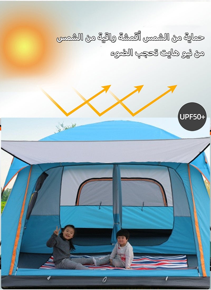 LEOKOR Camping Tent 4-6 Person, Outdoor Sports Travel Picnic Tent, Waterproof/Sunscreen Ventilation/Pop Up Tent with Carry Bag for Hiking Mountaineering, 320x220x185CM  - Image 4